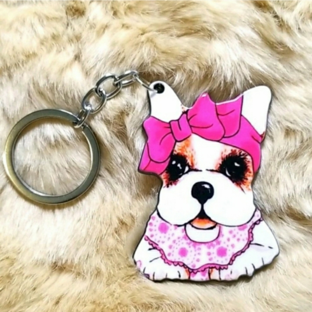 4 Adorable Dog Keychains NEW - Picture 4 of 10